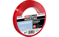 tesa | Montageband Montageklebeband klar | 25m x 19mm, Transparent