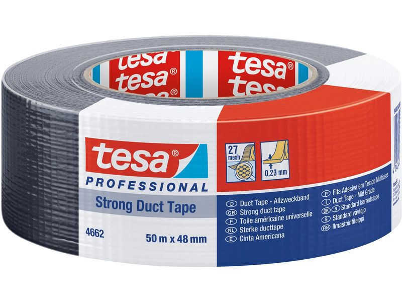 tesa | Reparaturband Duct Tape Strong | 25m x 48mm, Orange