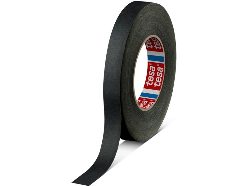 tesa | Klebeband Tuchband Basis | 50m x 19mm, Schwarz