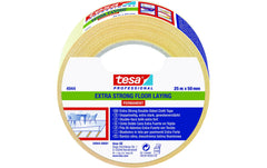tesa | Montageband Extra Strong Bodenbelag | 25m x 50mm, Weiss