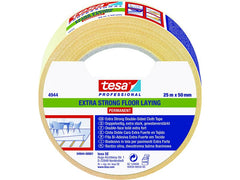 tesa | Montageband Extra Strong Bodenbelag | 25m x 50mm, Weiss