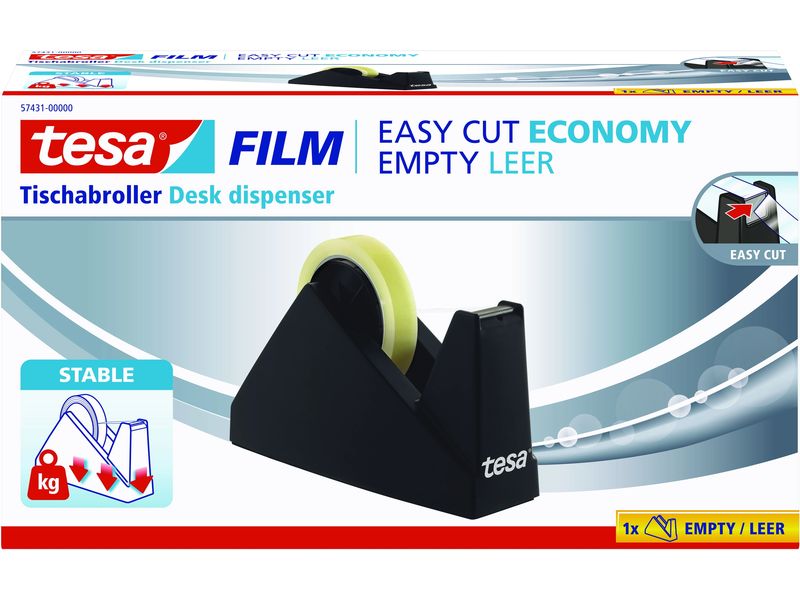 tesa | Klebebandabroller Economy | For rolls up to 66 m x 25 mm