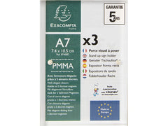 Exacompta | Tischaufsteller A7 | Magnetverschluss, Acryl, 10.5x7.5x1.2cm
