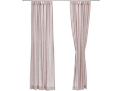 Urbanara | Vorhang 2er-Set Tolosa | Blasses Rosa 140x320cm