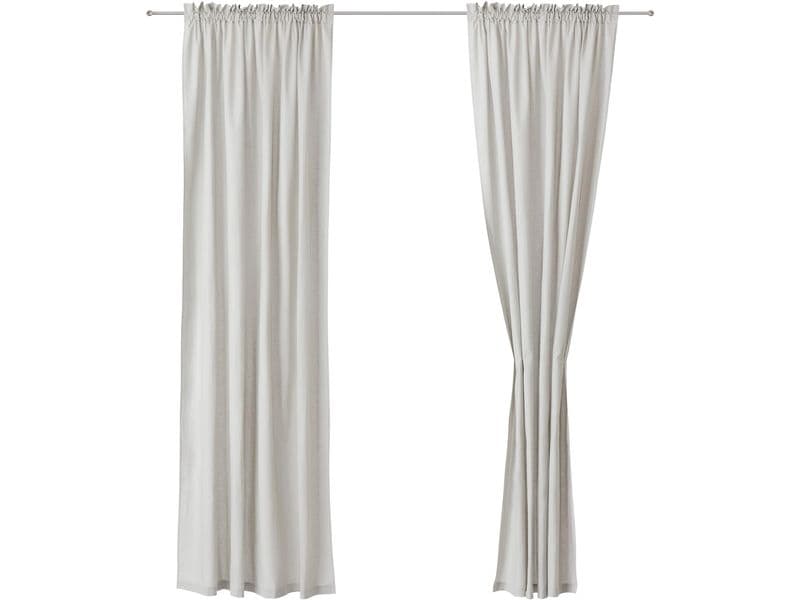 Urbanara | Vorhang 2er-Set Solana | Hellgrau 140x320cm