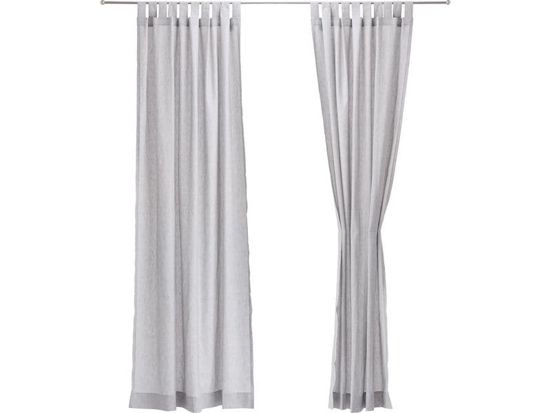 Urbanara | Vorhang 2er-Set Tolosa | Hellgrau 140x320cm