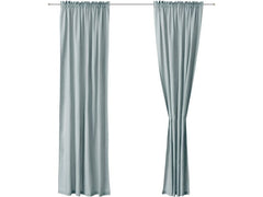 Urbanara | Vorhang 2er-Set Solana Helles | Grüngrau 140x245cm