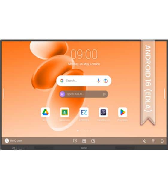 BenQ | RE6505E LED Interaktiv-Board | 65 Touch Display, Ultra HD, 450cd/m2,18/7
