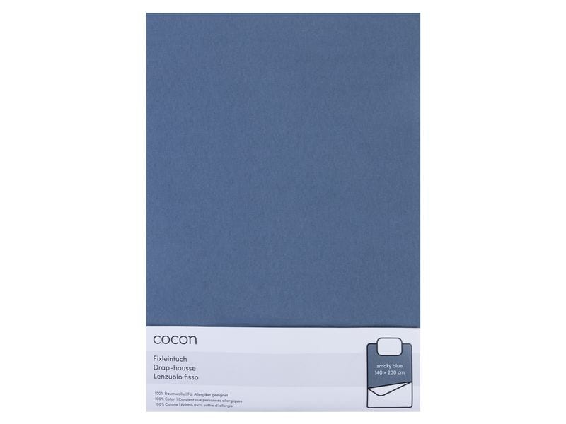 COCON | Fixleintuch Rauchblau | 140/160x200 cm