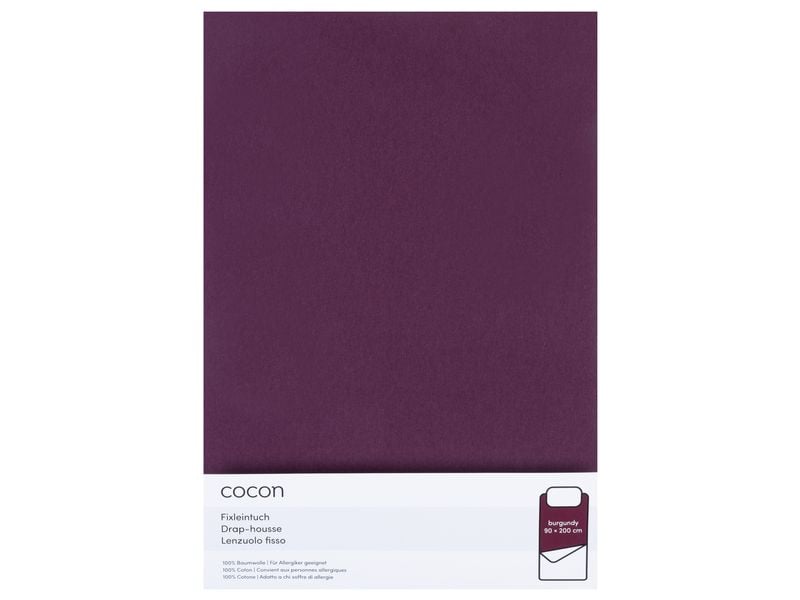 COCON | Fixleintuch Burgund | 90/100x200 cm