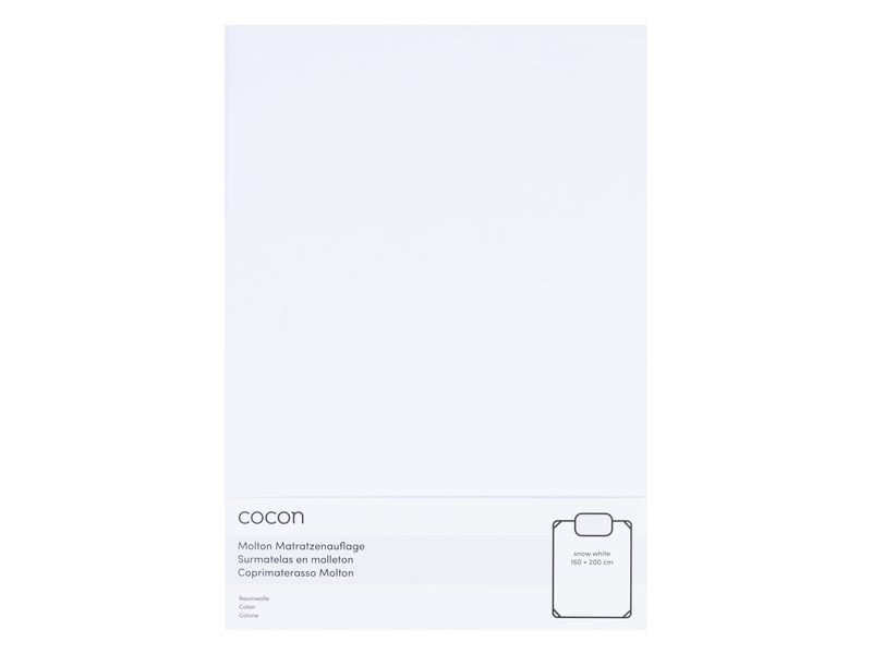 COCON | Molton mit Gummiband, weiss | 160 x 200cm, wasserdicht