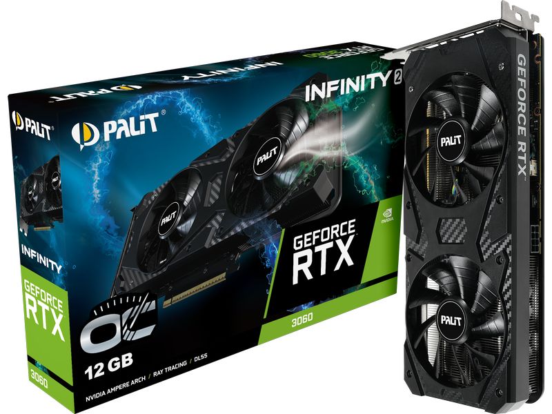 Palit | RTX3060 Infinity 2 OC, 12GB GDDR6 | GeForce RTX3060, 3x DP, 1x HDMI