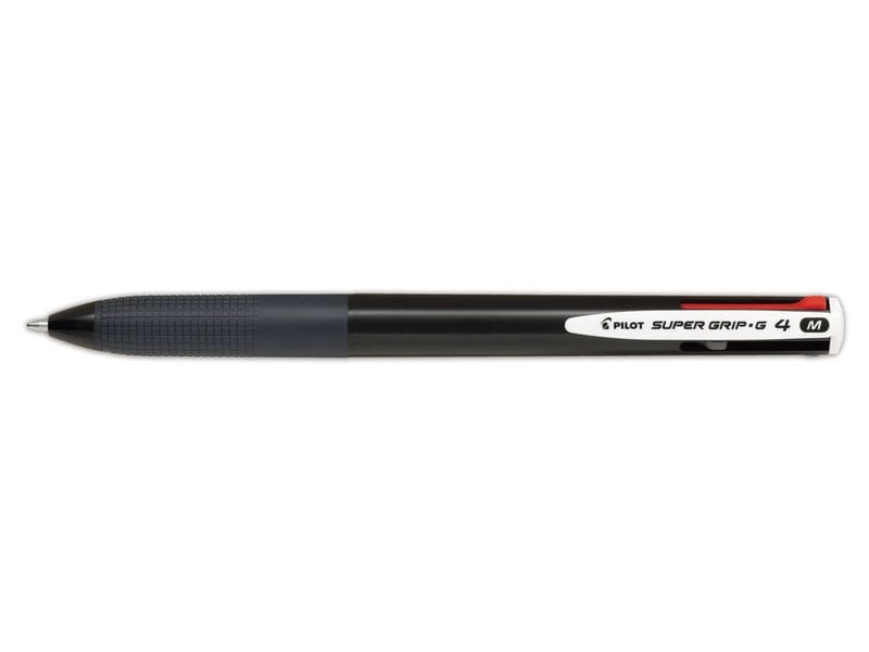 Pilot | Super GripG-4 Colors 1.0mm | 4-Farben-Kugelschreiber, schwarz