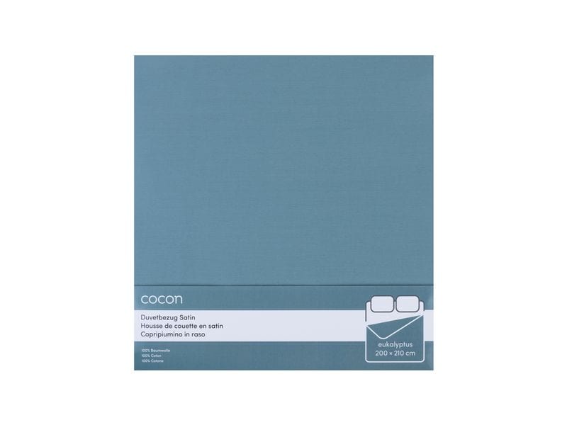 COCON | Duvetbezug Satin TC300 | 200x210 cm, eukalyptus