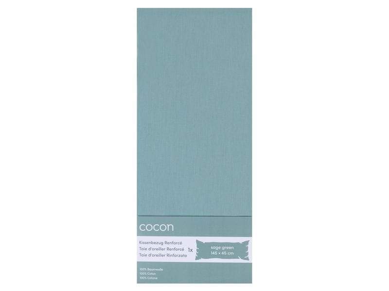 COCON | Kissenbezug Seitenschläfer, Renforcé | 1 Stk., 145x45 cm, salbei