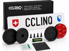 CCLINQ | Kennzeichenhalter Magnetisch | Rahmenloser Halter für CH DE AT