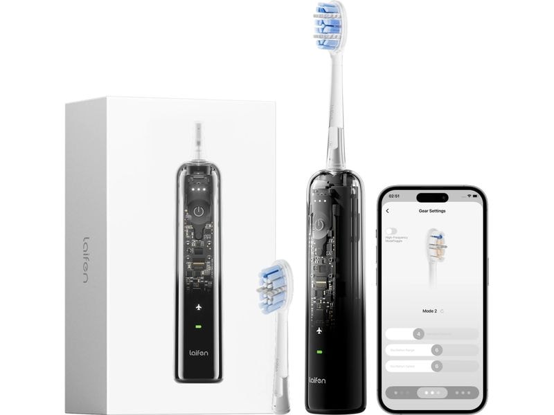 Laifen | Zahnbürste Wave Pro Transparent | Elektrische Zahnbürste, Transparent