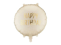 Partydeco | Folienballon Bday | 35 x 35 cm, 1 Stk, inkl. Strohhalm