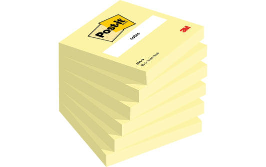 Post-it | Haftnotizen gelb | 76 x 76 mm, 6 Blöcke à 100 Blatt