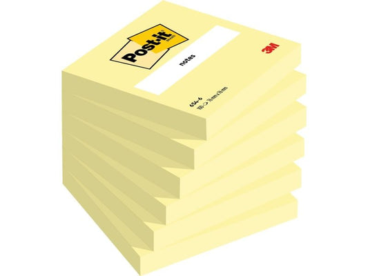Post-it | Haftnotizen gelb | 76 x 76 mm, 6 Blöcke à 100 Blatt