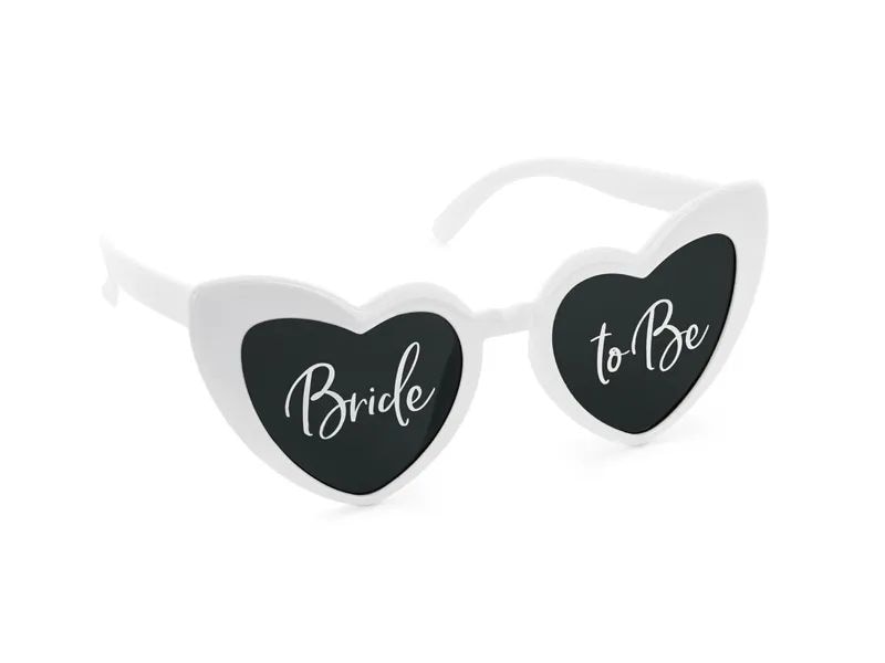 Partydeco | Brille Bride To Be | 13.5 x 6 x 14.8 cm, weiss