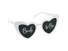 Partydeco | Brille Bride To Be | 13.5 x 6 x 14.8 cm, weiss