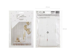 Partydeco | Partyaccessoire Vorhang | 100 x 200 cm, weiss
