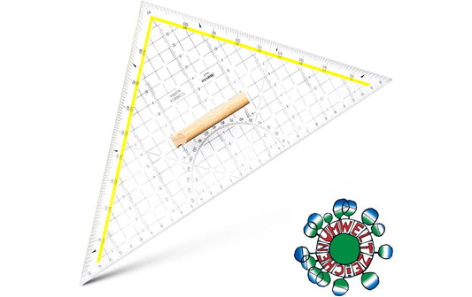 Aristo | TZ-Dreieck 32.5cm | mit Holzgriff, Facette, Hypotenuse