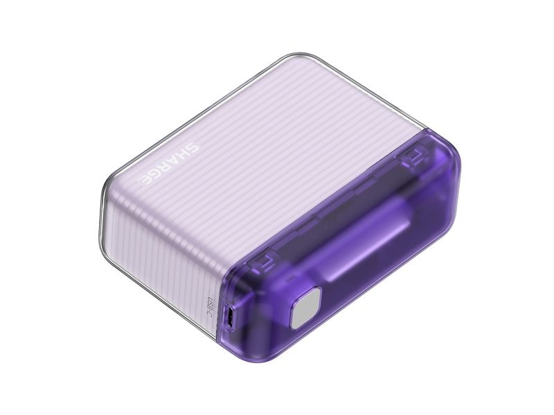 Sharge | Flow PUR | Violett 10000 mAh Kreditkartenformat