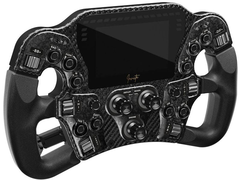 Asetek Racing | Asetek SimSports Invicta Formula | USB-C, 4.3 Zoll LCD, Kohlefaser, Aluminium