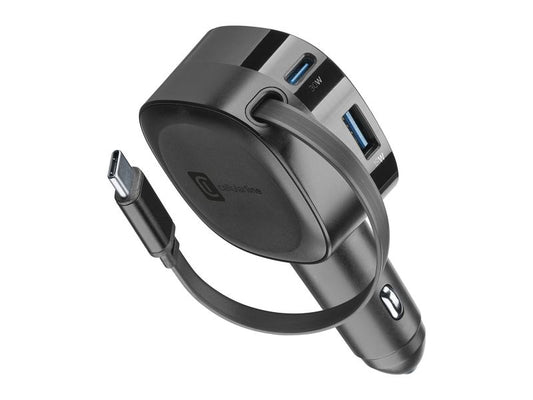 Cellular Line | Retractable Car Charger 60W