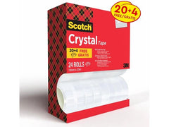 Scotch | 3M Scotch Crystal Klebeband | 19mmx33m Vorteilspack, 24 Rollen
