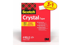 Scotch | 3M Scotch Crystal Klebeband | 19mmx33m Vorteilspack, 4 Rollen