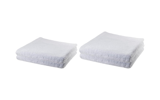 COCON | Dusch-/Handtuch, weiss, 4er Set | 100% Baumwolle, 550g/m2, made in Portugal