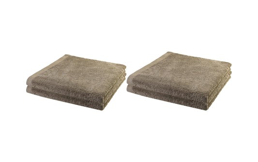 COCON | Dusch-/Handtuch, taupe, 4er Set | 100% Baumwolle, 550g/m2, made in Portugal