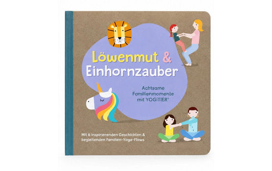 Yogitier | Yoga Buch Löwenmut & Einhornzauber | Violett