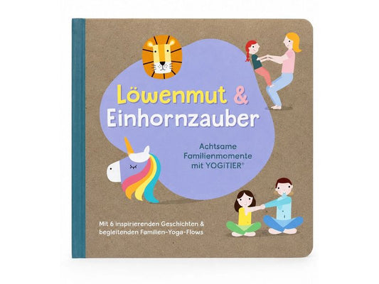 Yogitier | Yoga Buch Löwenmut & Einhornzauber | Violett