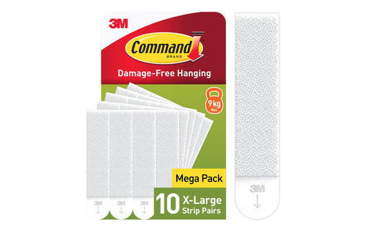 Command | Bilder-Montage-Strips 17217WHI-10-EU-SIOC | Weiss, XL, 10 Paare (20 Streifen)