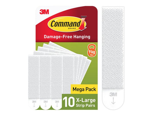 Command | Bilder-Montage-Strips 17217WHI-10-EU-SIOC | Weiss, XL, 10 Paare (20 Streifen)