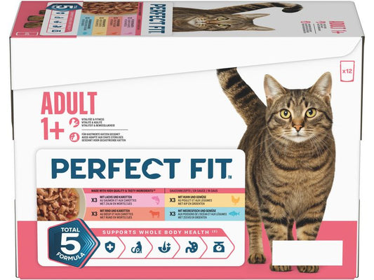 Perfect Fit | Huhn, Rind, Lachs, Meeresfisch | 12 x 85g
