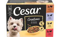Cesar | Selektion in Sauce 4 Varietäten | 12 x 100g