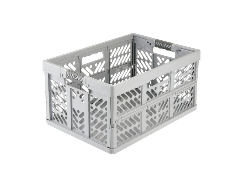 keeeper | Profi-Klappbox mit Softgriffen 45 l | Modell Ben, 54 x 37 x 28 cm, nordic grey