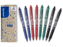 Pilot | FlowPack FriXion Clicker | 2x blau, 2x rot, 2x grün, 2x schwarz