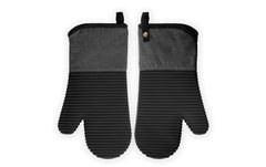 Tiseco | Küchenhandschuh SILO schwarz | 2er Set