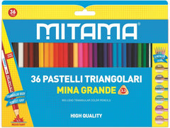 Mitama | Farbstifte Pastelli Triangolari | 3.3mm, 36es Set