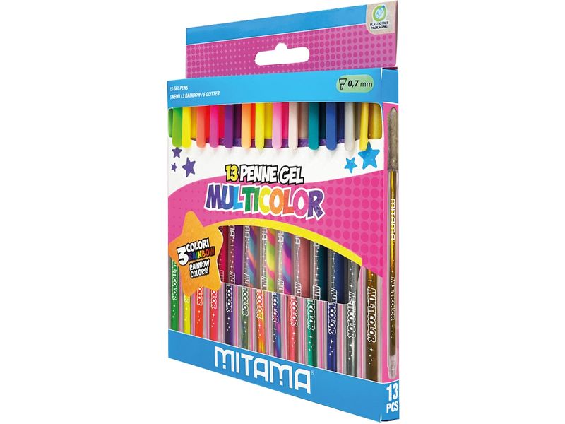 Mitama | Gelschreiber Glitter/Neon/Rainbow | 1mm, 13er Set