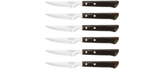 Tramontina | STEAK-/PIZZA Spanish Style Messer, 6tlg | 6 Steakmesser, Edelstahl