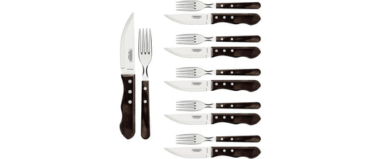 Tramontina | JUMBO Steakbesteck, 12-tlg - Braun | Für 6 Personen