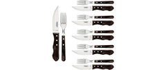 Tramontina | JUMBO Steakbesteck, 12-tlg - Braun | Für 6 Personen