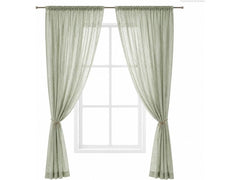 Urbanara | Vorhang 2er-Set Mafalda Nova | Weiss 140x245cm